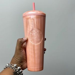 NEW Starbucks Pink Iridescent Unicorn Pearl Tumbler Dome Gift Ready